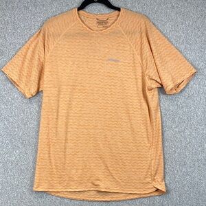 Patagonia short sleeve tee L orange chevron FLAW gorpcore hiking outdoor